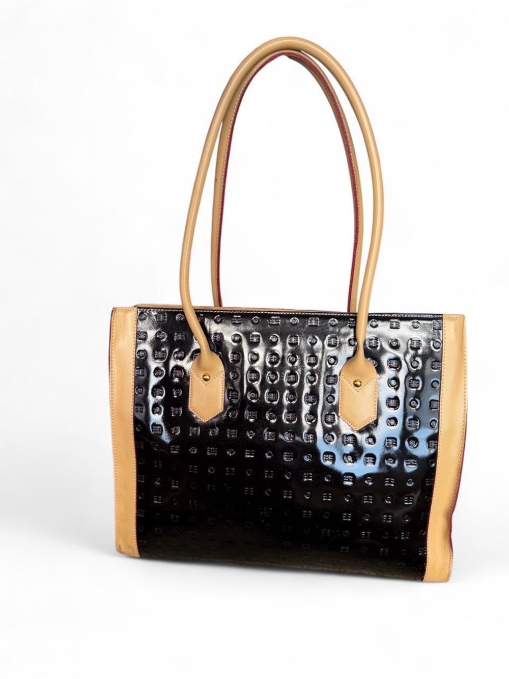 Arcadia Women’s Genuine Patent Leather Tote Bag Shoulder Purse Made in Italy - Picture 2 of 16